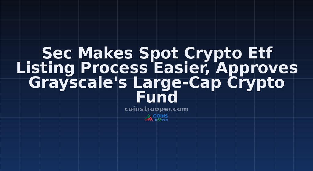 Sec Makes Spot Crypto Etf Listing Process Easier, Approves Grayscale's Large-Cap Crypto Fund
