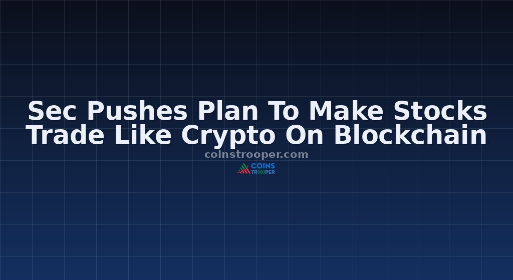 Sec Pushes Plan To Make Stocks Trade Like Crypto On Blockchain