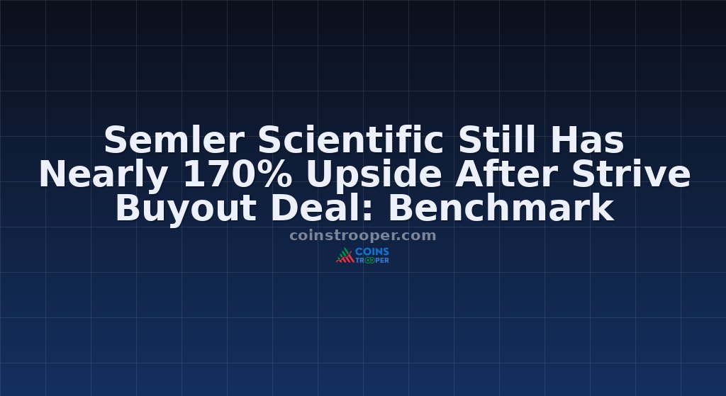 Semler Scientific Still Has Nearly 170% Upside After Strive Buyout Deal: Benchmark