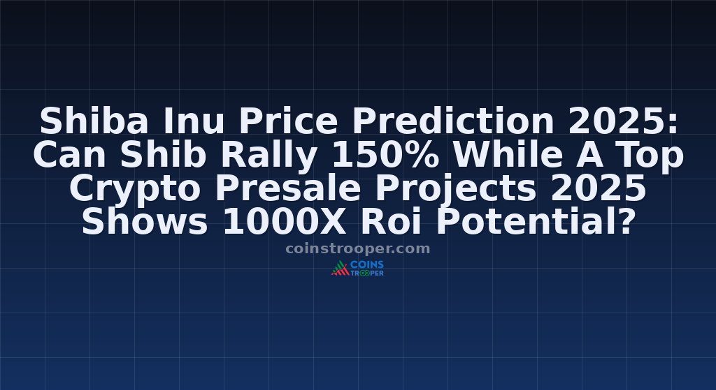 Shiba Inu Price Prediction 2025: Can Shib Rally 150% While A Top Crypto Presale Projects 2025 Shows 1000X Roi Potential?