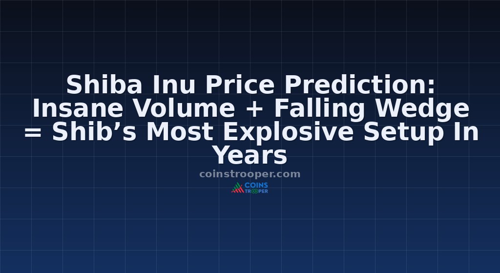 Shiba Inu Price Prediction: Insane Volume + Falling Wedge = Shib’s Most Explosive Setup In Years
