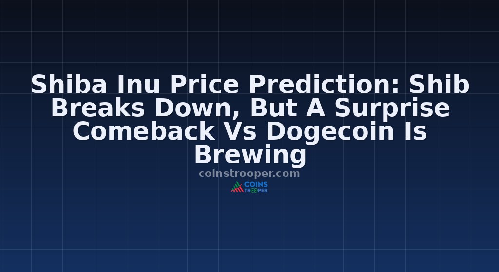 Shiba Inu Price Prediction: Shib Breaks Down, But A Surprise Comeback Vs Dogecoin Is Brewing