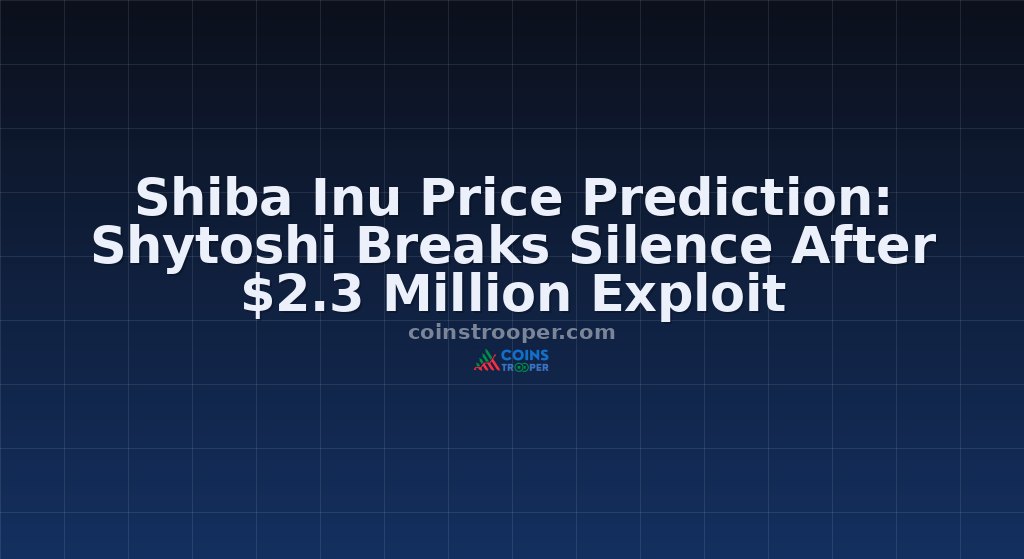 Shiba Inu Price Prediction: Shytoshi Breaks Silence After $2.3 Million Exploit