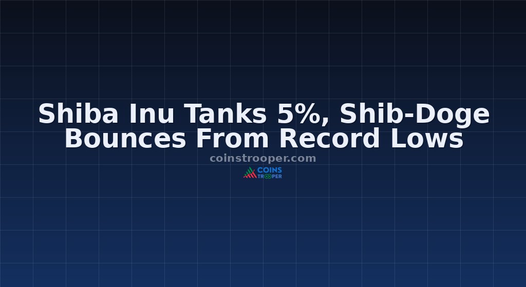 Shiba Inu Tanks 5%, Shib-Doge Bounces From Record Lows