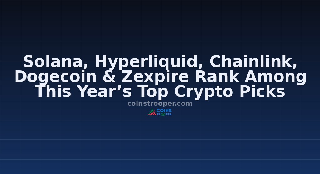 Solana, Hyperliquid, Chainlink, Dogecoin & Zexpire Rank Among This Year’s Top Crypto Picks