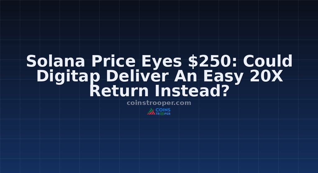 Solana Price Eyes $250: Could Digitap Deliver An Easy 20X Return Instead?