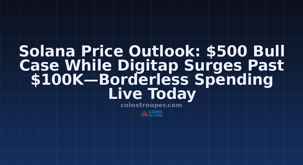 Solana Price Outlook: $500 Bull Case While Digitap Surges Past $100K—Borderless Spending Live Today