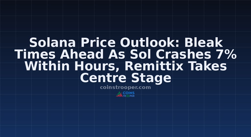 Solana Price Outlook: Bleak Times Ahead As Sol Crashes 7% Within Hours, Remittix Takes Centre Stage