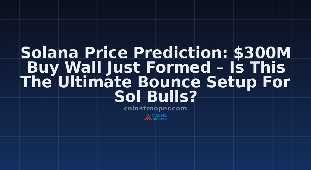 Solana Price Prediction: $300M Buy Wall Just Formed – Is This The Ultimate Bounce Setup For Sol Bulls?
