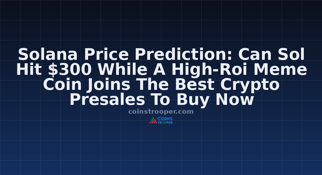 Solana Price Prediction: Can Sol Hit $300 While A High-Roi Meme Coin Joins The Best Crypto Presales To Buy Now