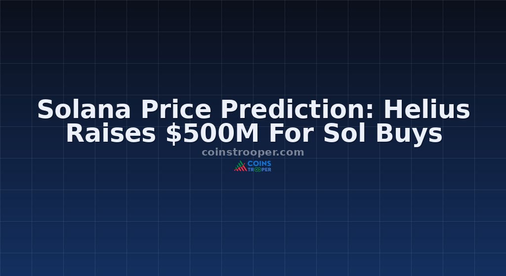 Solana Price Prediction: Helius Raises $500M For Sol Buys