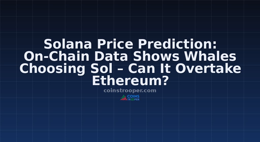 Solana Price Prediction: On-Chain Data Shows Whales Choosing Sol – Can It Overtake Ethereum?