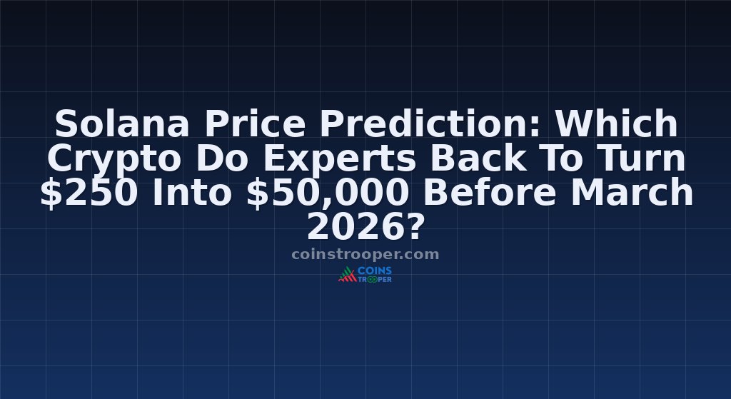 Solana Price Prediction: Which Crypto Do Experts Back To Turn $250 Into $50,000 Before March 2026?