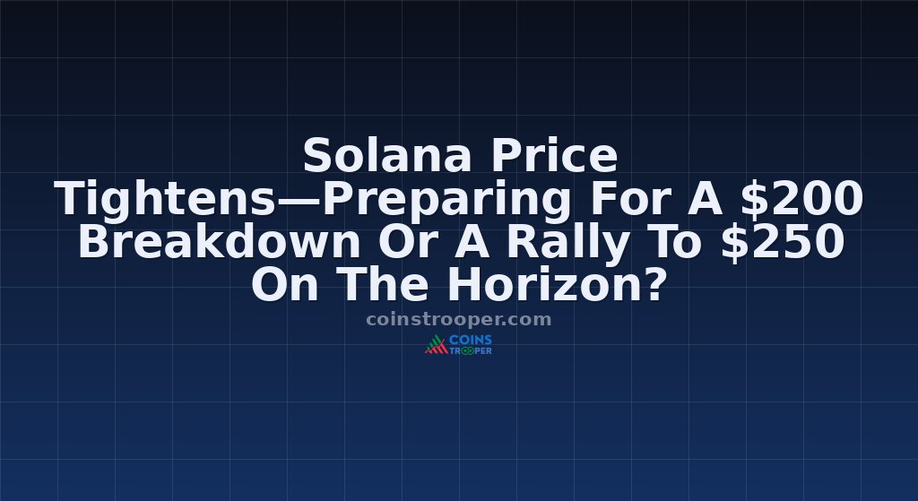 Solana Price Tightens—Preparing For A $200 Breakdown Or A Rally To $250 On The Horizon?