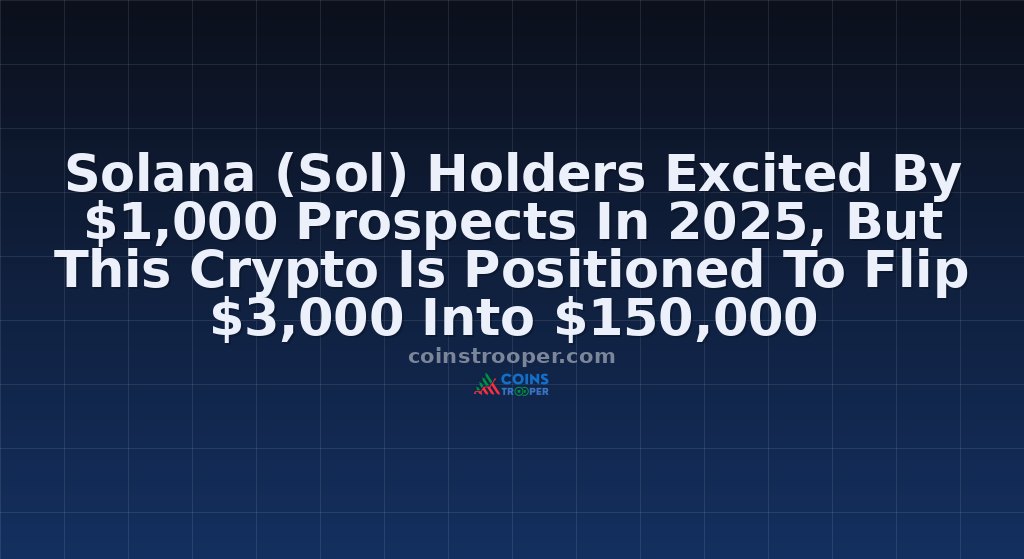 Solana (Sol) Holders Excited By $1,000 Prospects In 2025, But This Crypto Is Positioned To Flip $3,000 Into $150,000