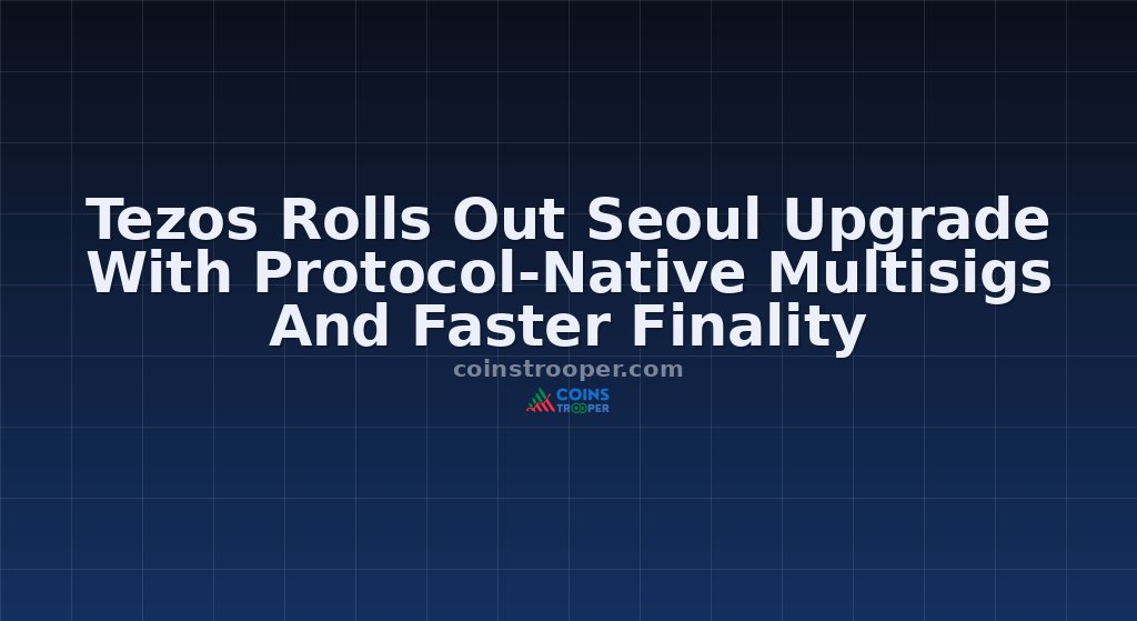 Tezos Rolls Out Seoul Upgrade With Protocol-Native Multisigs And Faster Finality