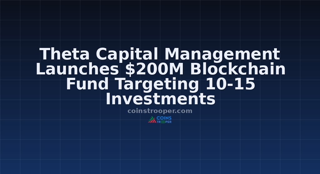 Theta Capital Management Launches $200M Blockchain Fund Targeting 10-15 Investments