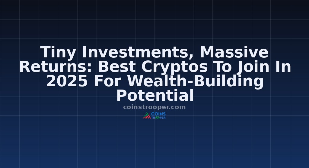 Tiny Investments, Massive Returns: Best Cryptos To Join In 2025 For Wealth-Building Potential