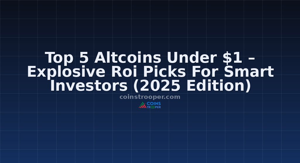 Top 5 Altcoins Under $1 – Explosive Roi Picks For Smart Investors (2025 Edition)