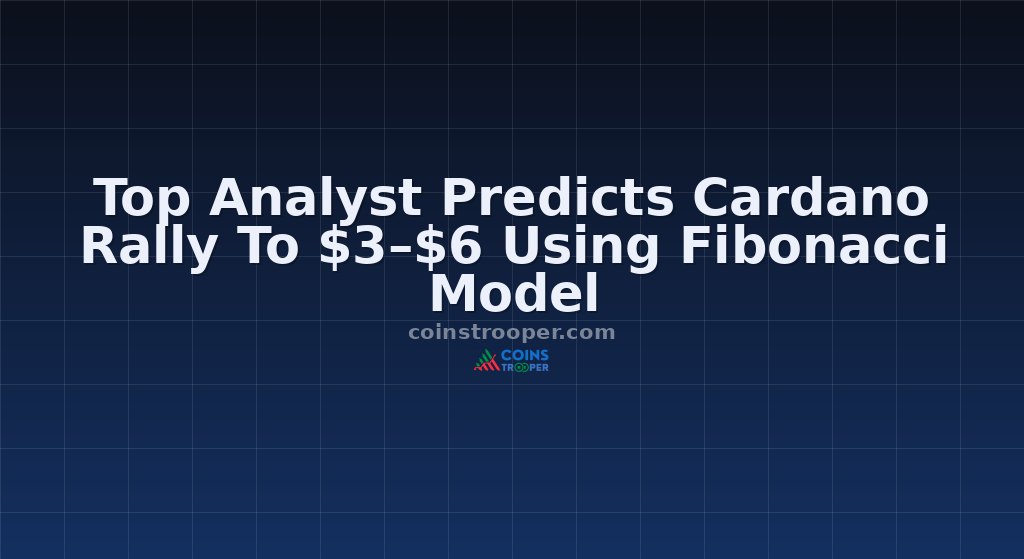 Top Analyst Predicts Cardano Rally To $3–$6 Using Fibonacci Model