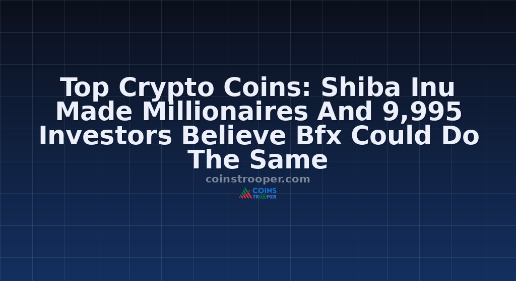 Top Crypto Coins: Shiba Inu Made Millionaires And 9,995 Investors Believe Bfx Could Do The Same