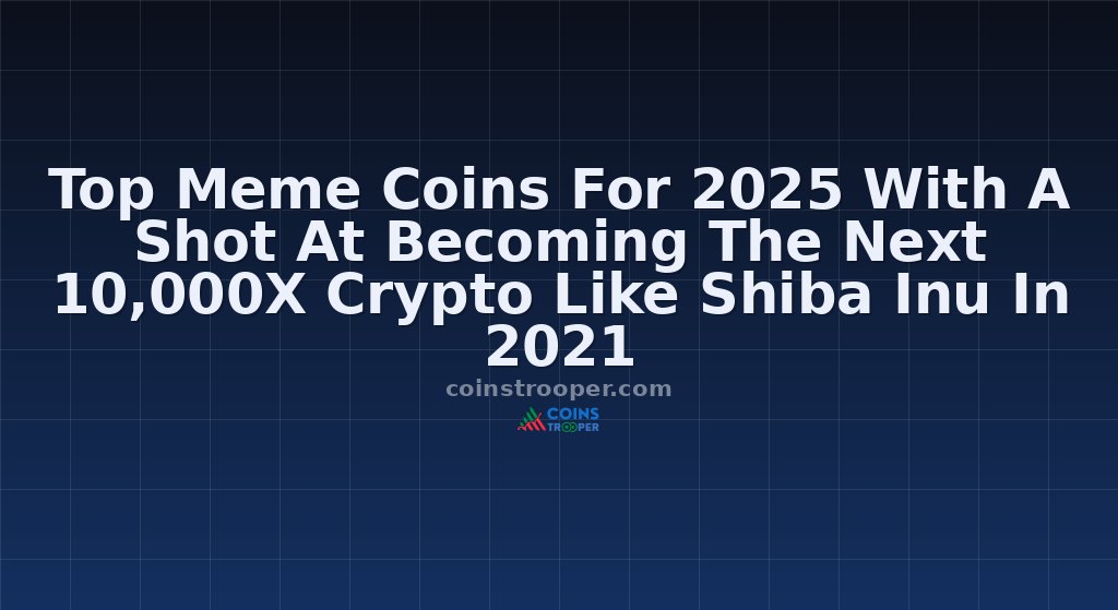 Top Meme Coins For 2025 With A Shot At Becoming The Next 10,000X Crypto Like Shiba Inu In 2021