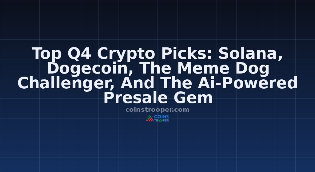 Top Q4 Crypto Picks: Solana, Dogecoin, The Meme Dog Challenger, And The Ai-Powered Presale Gem