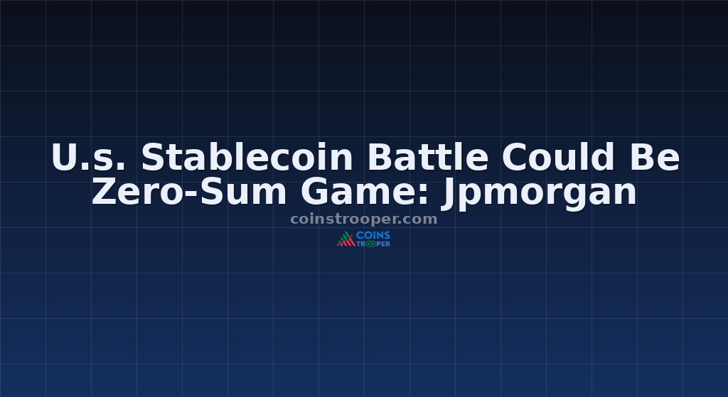 U.s. Stablecoin Battle Could Be Zero-Sum Game: Jpmorgan