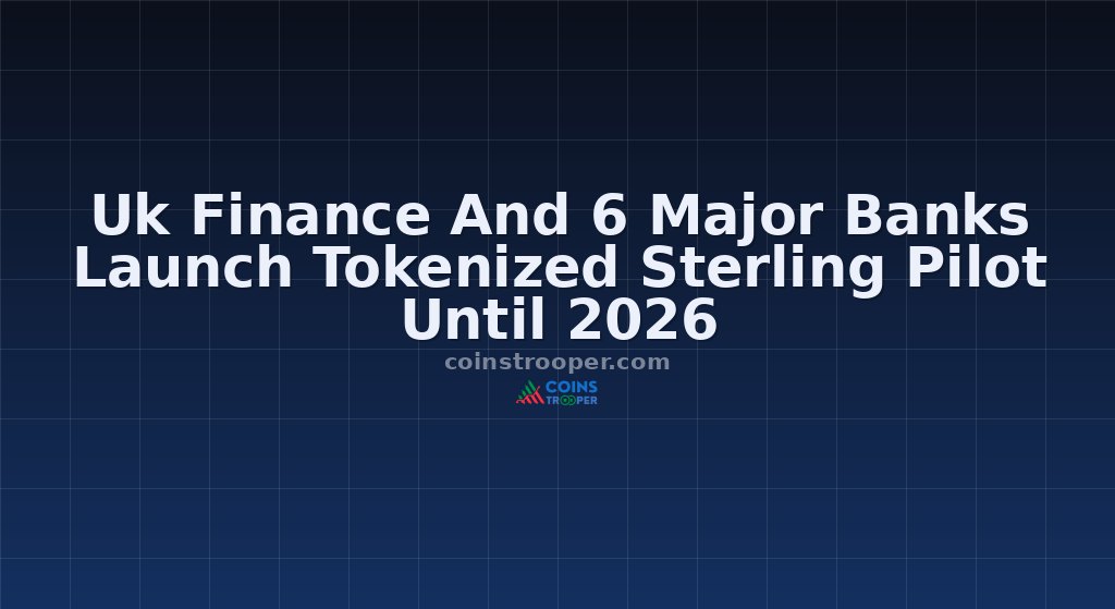 Uk Finance And 6 Major Banks Launch Tokenized Sterling Pilot Until 2026