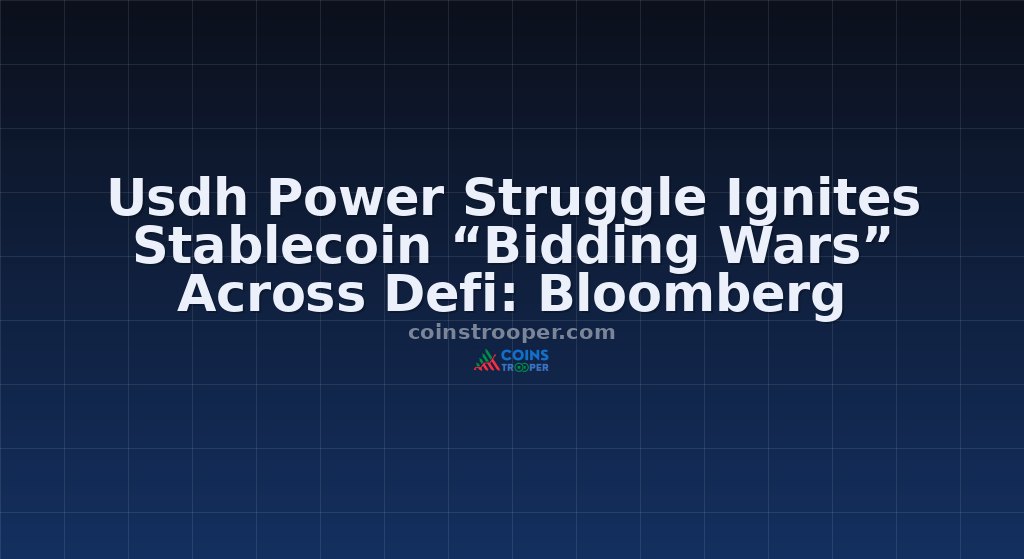 Usdh Power Struggle Ignites Stablecoin “Bidding Wars” Across Defi: Bloomberg