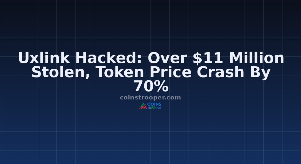 Uxlink Hacked: Over $11 Million Stolen, Token Price Crash By 70%