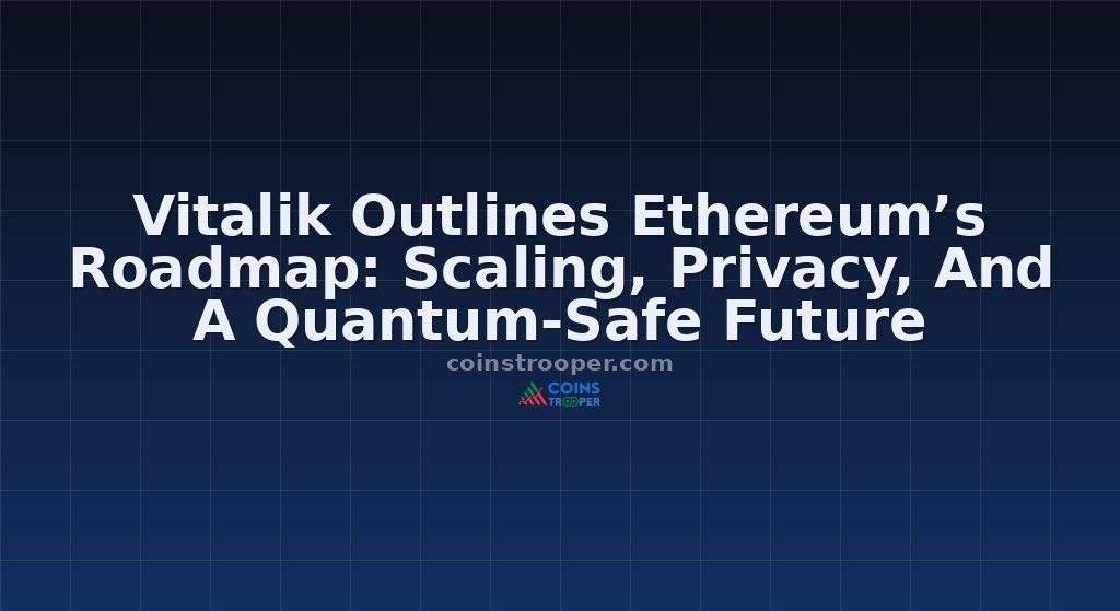 Vitalik Outlines Ethereum’s Roadmap: Scaling, Privacy, And A Quantum-Safe Future
