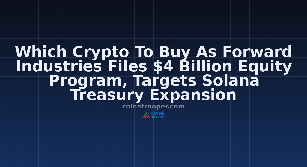 Which Crypto To Buy As Forward Industries Files $4 Billion Equity Program, Targets Solana Treasury Expansion