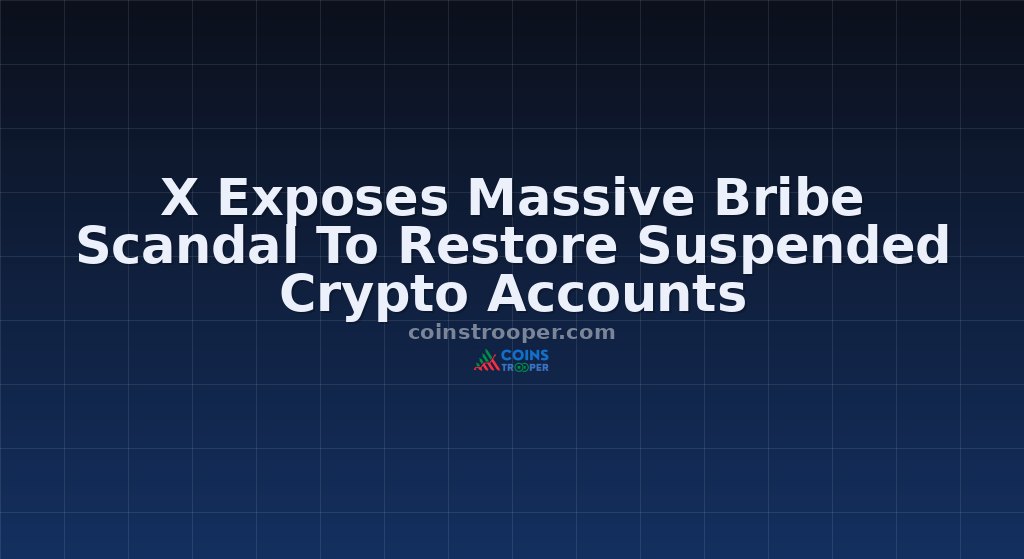 X Exposes Massive Bribe Scandal To Restore Suspended Crypto Accounts