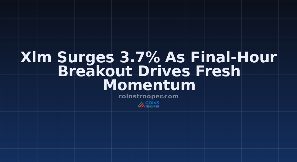 Xlm Surges 3.7% As Final-Hour Breakout Drives Fresh Momentum