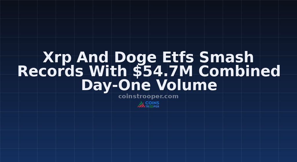 Xrp And Doge Etfs Smash Records With $54.7M Combined Day-One Volume