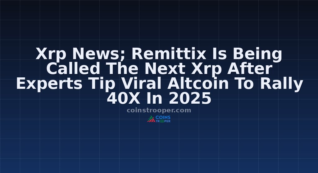 Xrp News; Remittix Is Being Called The Next Xrp After Experts Tip Viral Altcoin To Rally 40X In 2025