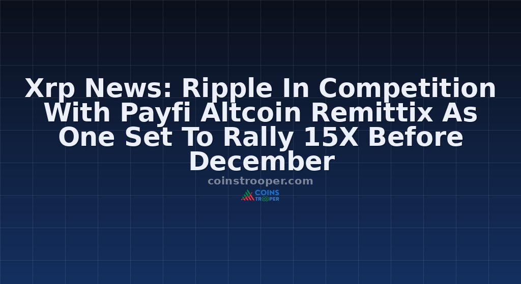 Xrp News: Ripple In Competition With Payfi Altcoin Remittix As One Set To Rally 15X Before December