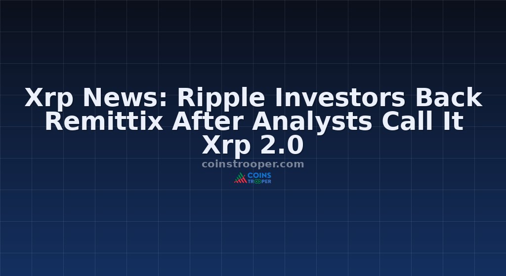 Xrp News: Ripple Investors Back Remittix After Analysts Call It Xrp 2.0