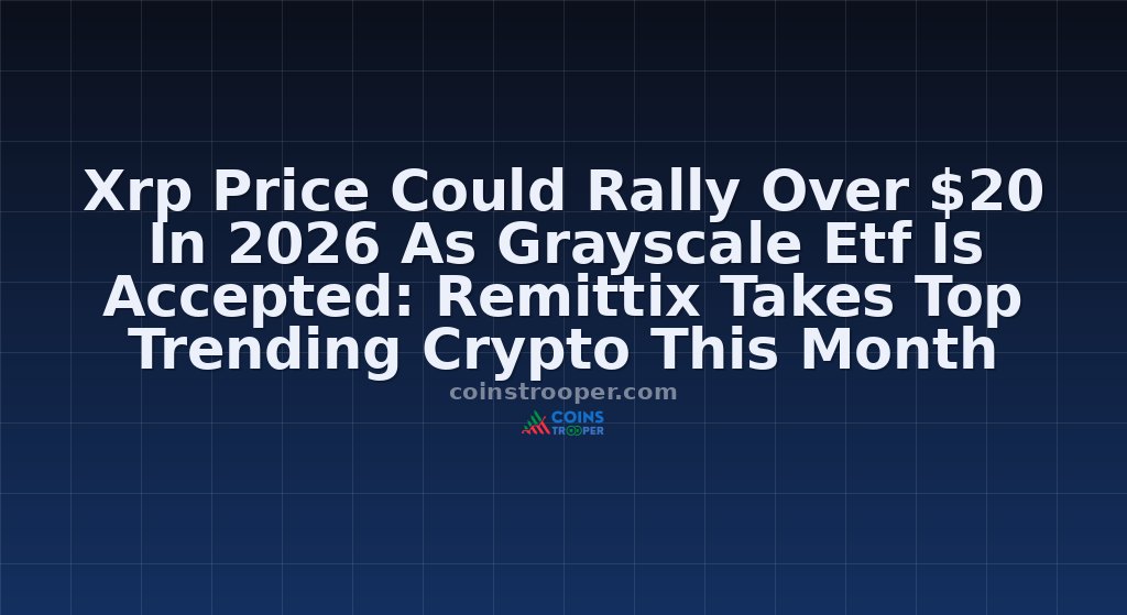 Xrp Price Could Rally Over $20 In 2026 As Grayscale Etf Is Accepted: Remittix Takes Top Trending Crypto This Month