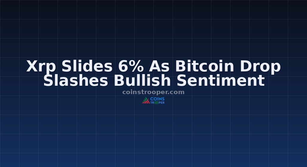 Xrp Slides 6% As Bitcoin Drop Slashes Bullish Sentiment