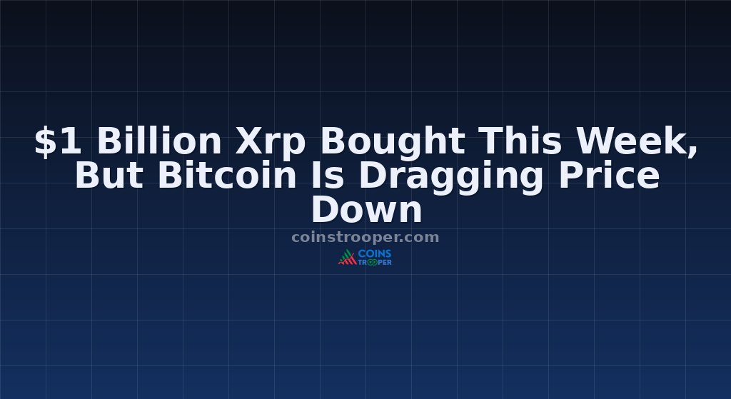 $1 Billion Xrp Bought This Week, But Bitcoin Is Dragging Price Down