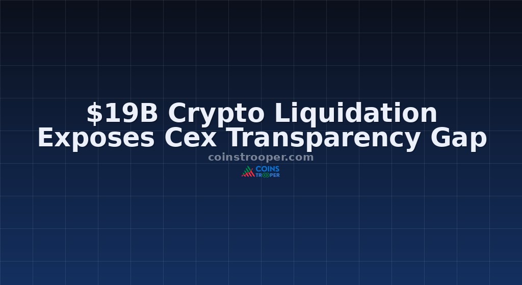 $19B Crypto Liquidation Exposes Cex Transparency Gap