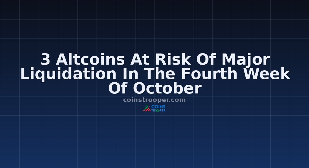 3 Altcoins At Risk Of Major Liquidation In The Fourth Week Of October