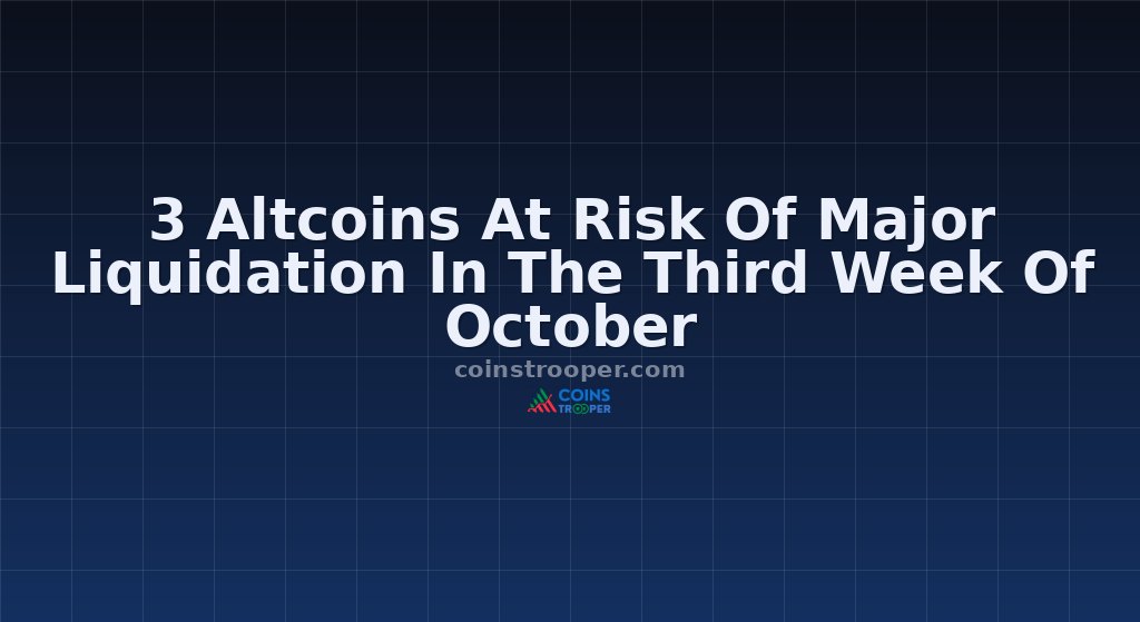3 Altcoins At Risk Of Major Liquidation In The Third Week Of October