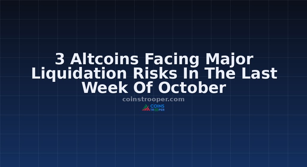 3 Altcoins Facing Major Liquidation Risks In The Last Week Of October