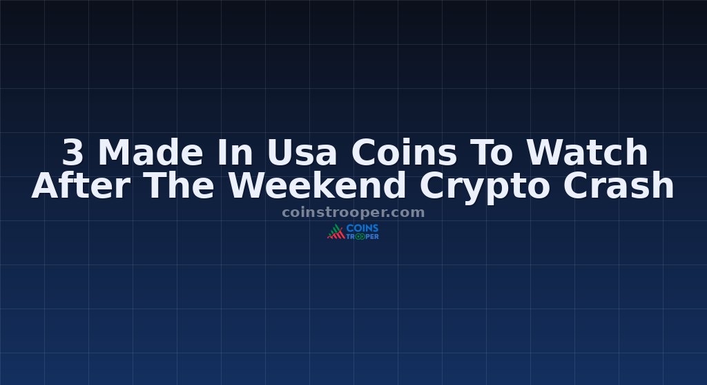 3 Made In Usa Coins To Watch After The Weekend Crypto Crash
