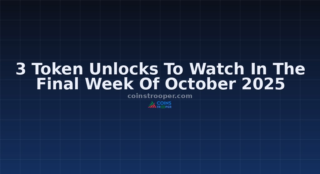 3 Token Unlocks To Watch In The Final Week Of October 2025