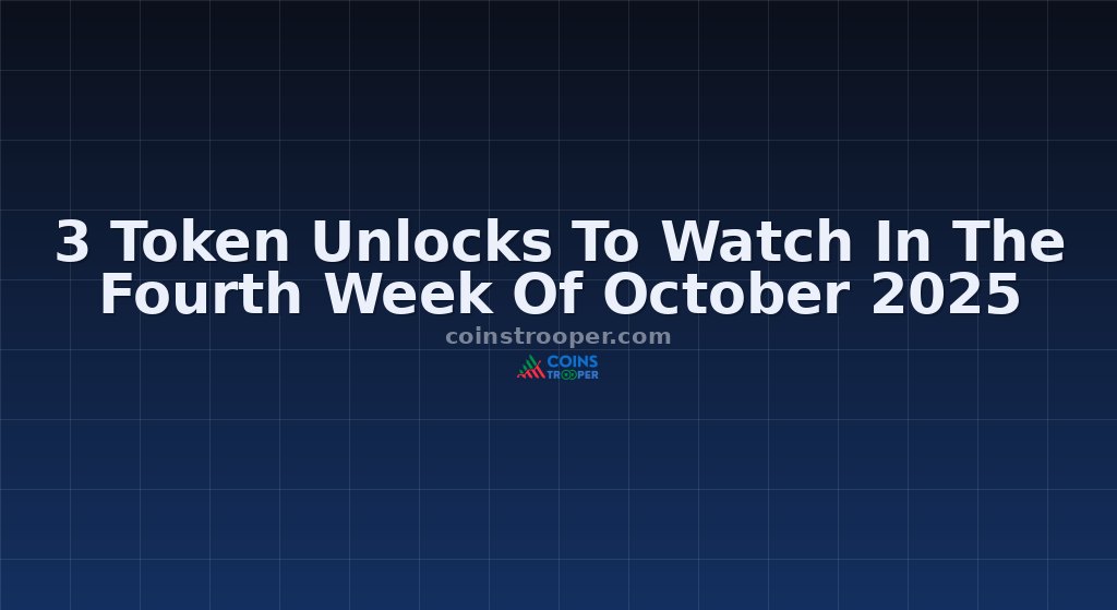 3 Token Unlocks To Watch In The Fourth Week Of October 2025