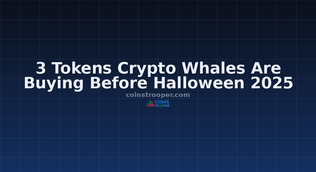 3 Tokens Crypto Whales Are Buying Before Halloween 2025